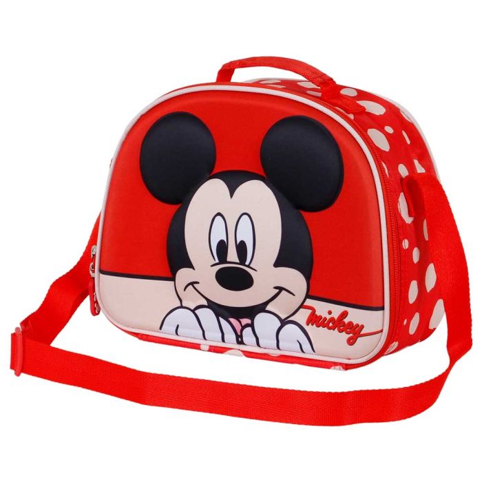 Bolsa Portamerienda 3D Bobblehead Disney Mickey Mouse Rojo