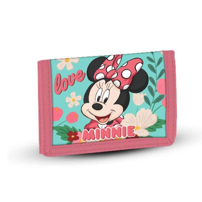 Billetero Velcro Garden Green Disney Minnie Mouse Multicolor