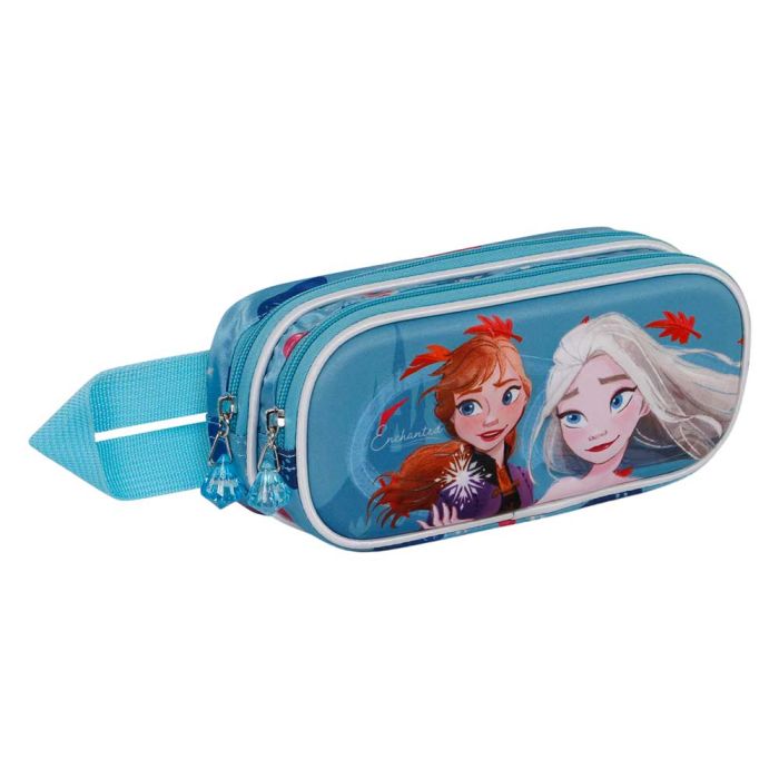 Estuche Portatodo 3D Doble Enchanted Disney Frozen 2 Azul 2