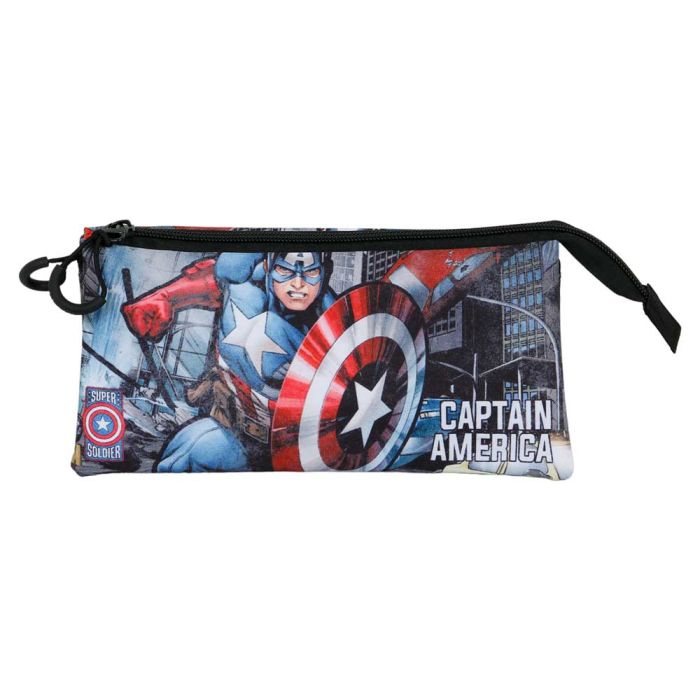 Portatodo Triple FAN 2.0 Defender Marvel Capitán América Multicolor 1
