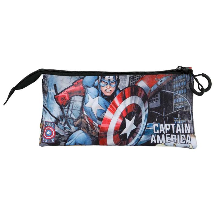 Portatodo Triple FAN 2.0 Defender Marvel Capitán América Multicolor 2