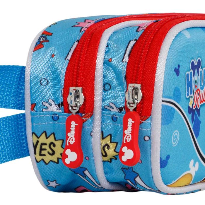 Estuche Portatodo 3D Doble House Disney Mickey Mouse Azul 4