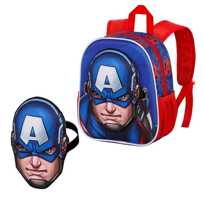 Mochila Mask First Marvel Capitán América Azul