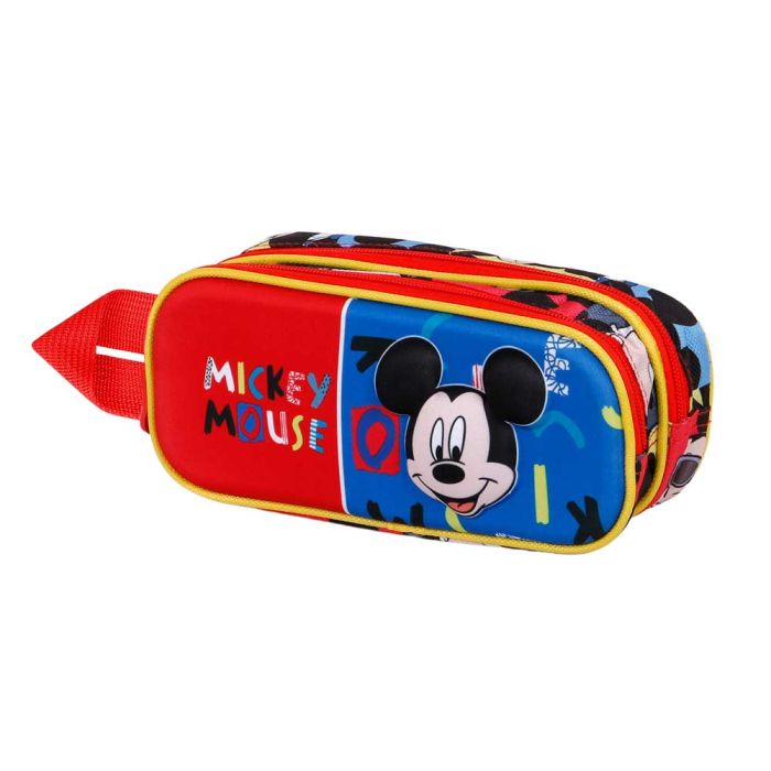 Estuche Portatodo 3D Doble Joyful Disney Mickey Mouse Azul