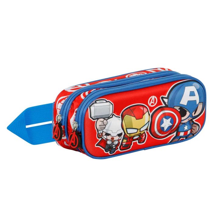 Estuche Portatodo 3D Doble Impact Marvel Los Vengadores Rojo 2