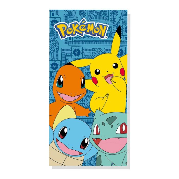 Toalla playa algodon 300 g 70 x 140cm pokemon