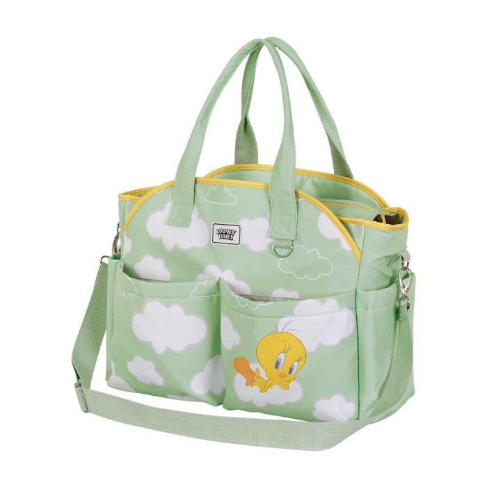 Bolso para Carro de Bebé Mommy Clouds Looney Tunes Tweety (Piolín) Verde