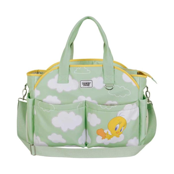 Bolso para Carro de Bebé Mommy Clouds Looney Tunes Tweety (Piolín) Verde 1