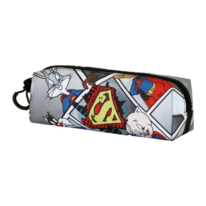 Estuche Portatodo Cuadrado FAN 2.0 Super Tunes Looney Gris