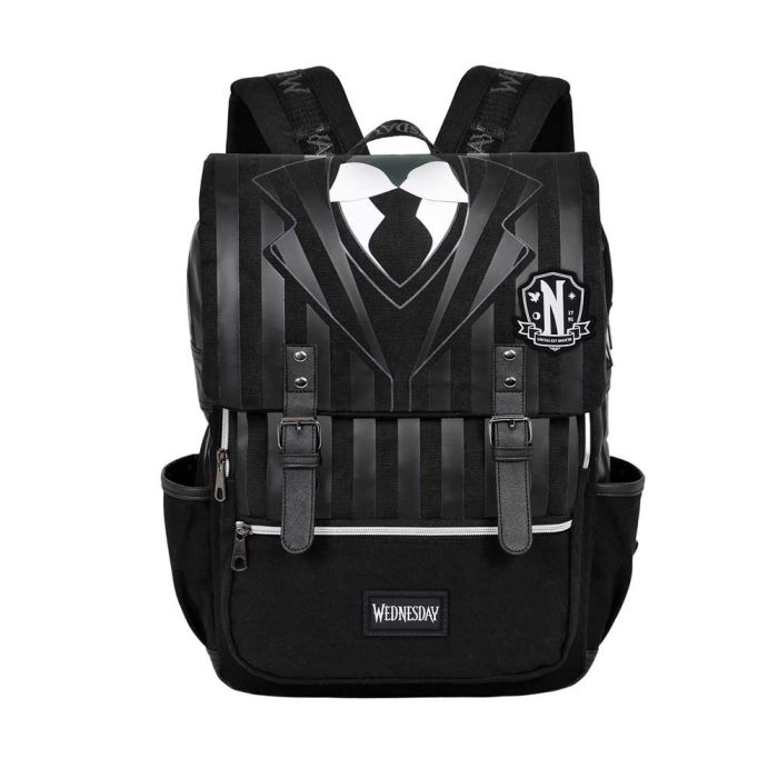 Mochila Oxford Uniform Wednesday Miércoles Negro 1