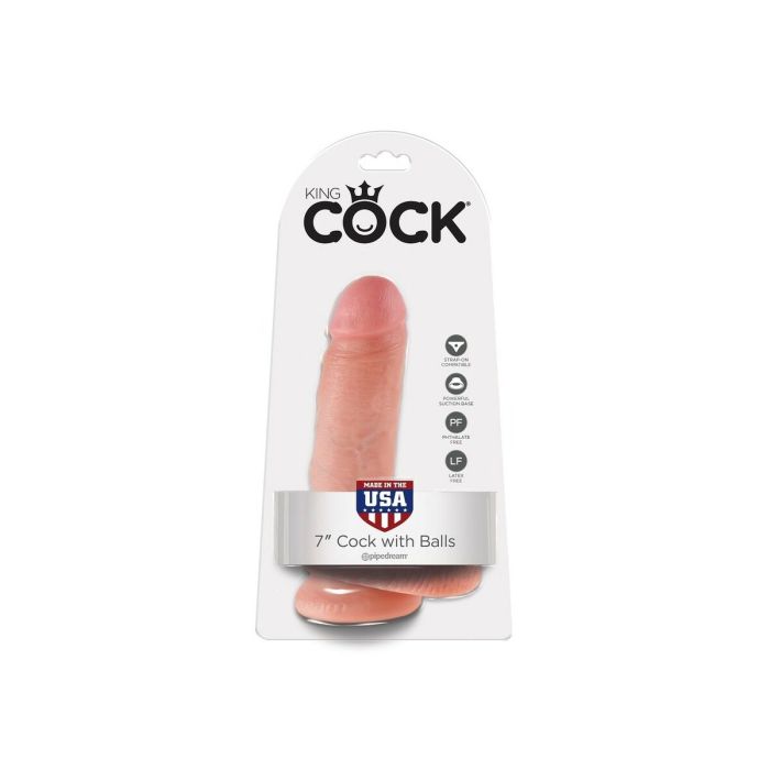 Pene Realista con Testículos (18 cm) Pipedream King Cock 4