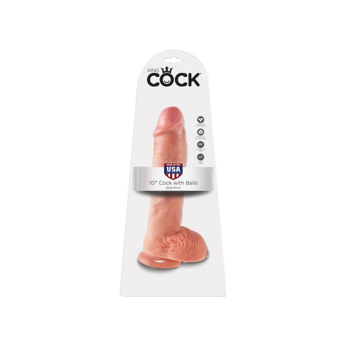 Pene Realista con Testículos (25 cm) Pipedream King Cock 4