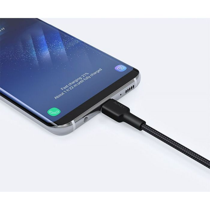 Cable USB a Lightning Aukey CB-CD30 Negro 90 cm 2