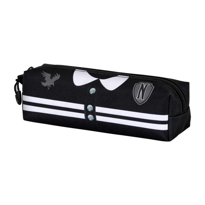 Estuche Portatodo Cuadrado FAN 2.0 Varsity Wednesday Miércoles Negro