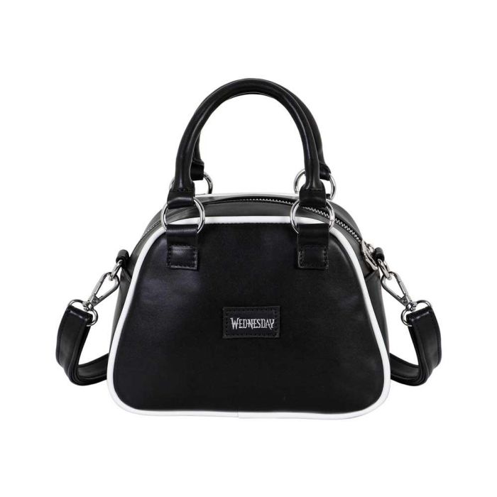 Bolso Bowling Fashion Varsity Casual Wednesday Miércoles Negro 2