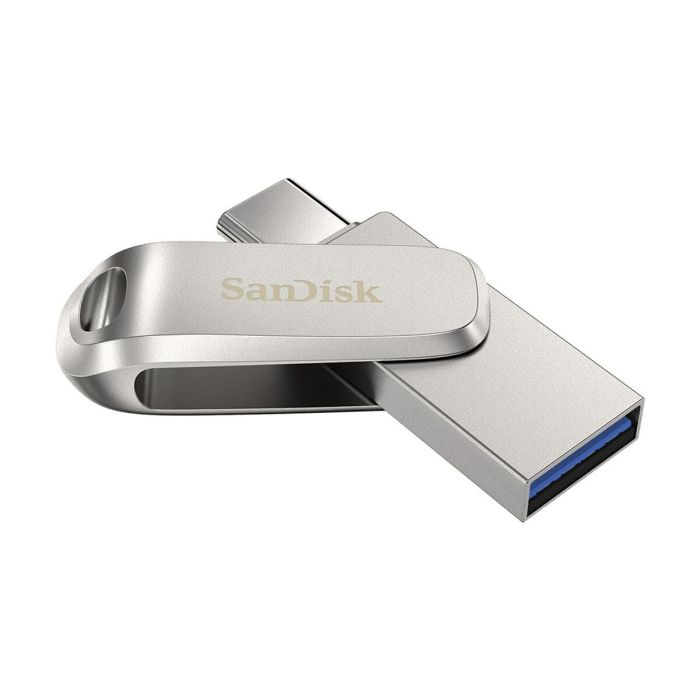 Memoria USB SanDisk Ultra Dual Drive Luxe Plateado Acero 256 GB 9 Memoria USB SanDisk Ultra Dual Drive Luxe Plateado Acero 256 GB 9