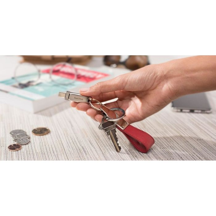 Memoria USB SanDisk Ultra Dual Drive Luxe Plateado Acero 256 GB 1 Memoria USB SanDisk Ultra Dual Drive Luxe Plateado Acero 256 GB 1
