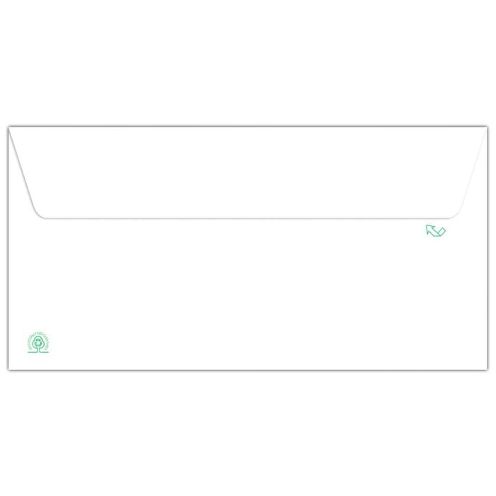 Sobre Liderpapel Blanco 115x225 mm Solapa Tira De Silicona Papel Reciclado 90 gr Caja De 500 Unidades 1