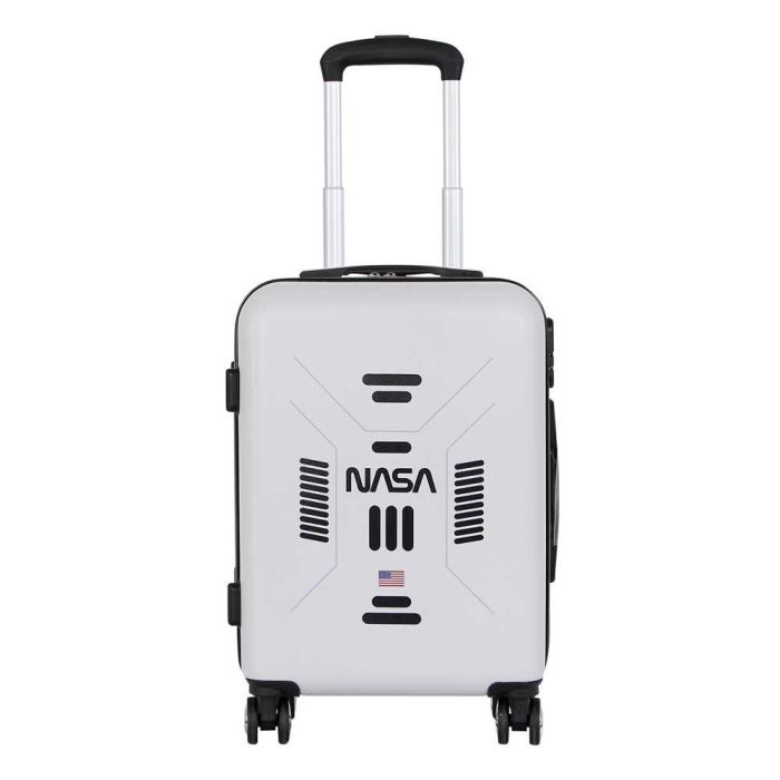 Maleta de Cabina ABS 4 Ruedas Spaceship NASA Blanco 1