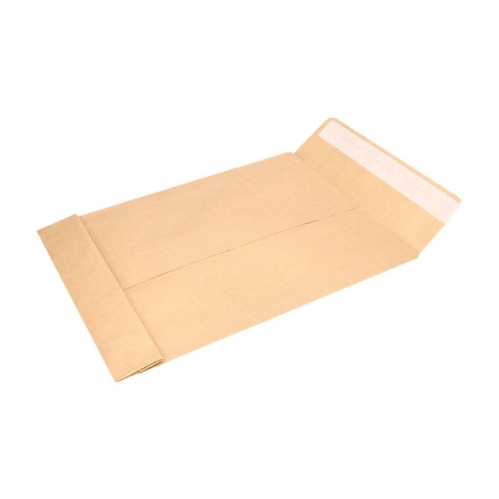 Sobre Liderpapel Bolsa Fuelle Kraft 280x365X30 mm Solapa Tirade Silicona Papel 120 gr Caja De 50 Unidades 6