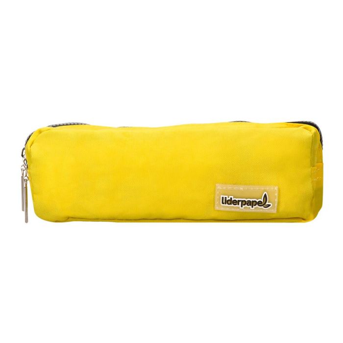 Bolso Escolar Liderpapel Portatodo Rectangular 3 Bolsillos Amarillo Pastel 185x80X70 mm 1