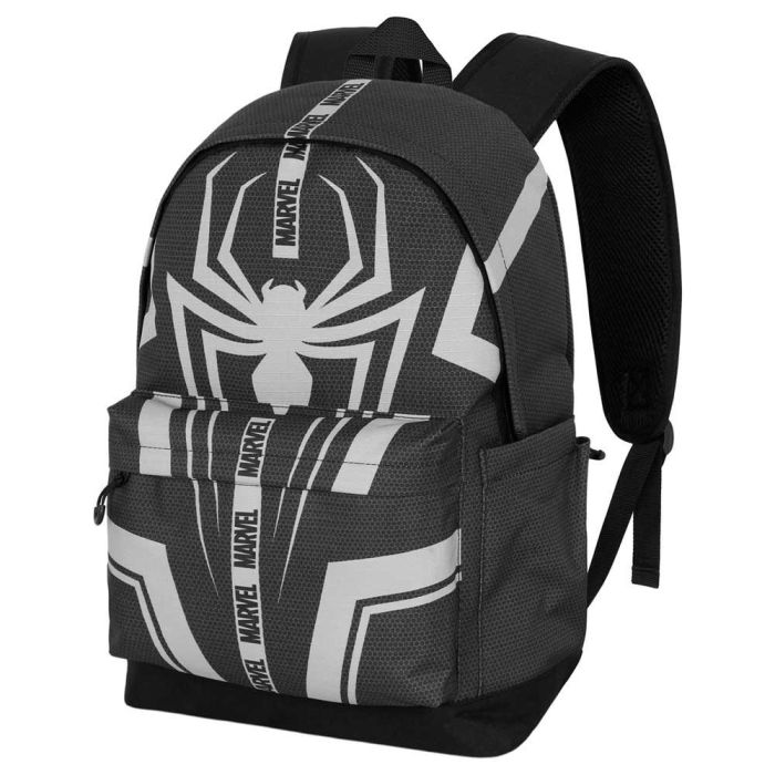 Mochila HS PLUS Town Marvel Spiderman Negro