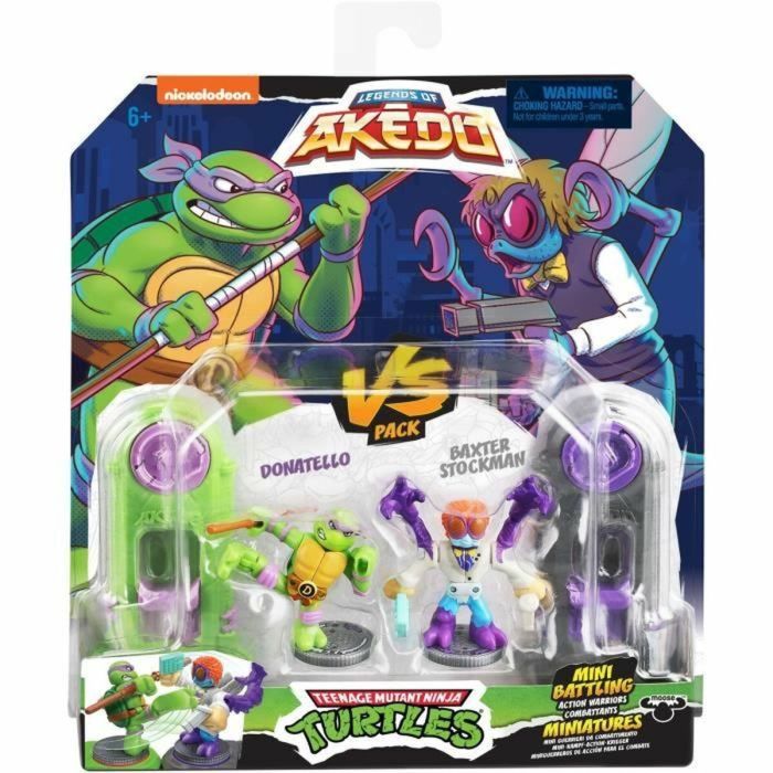 Figuras de combate Teenage Mutant Ninja Turtles Legends of Akedo: Donatello vs Baxter Stockman 3