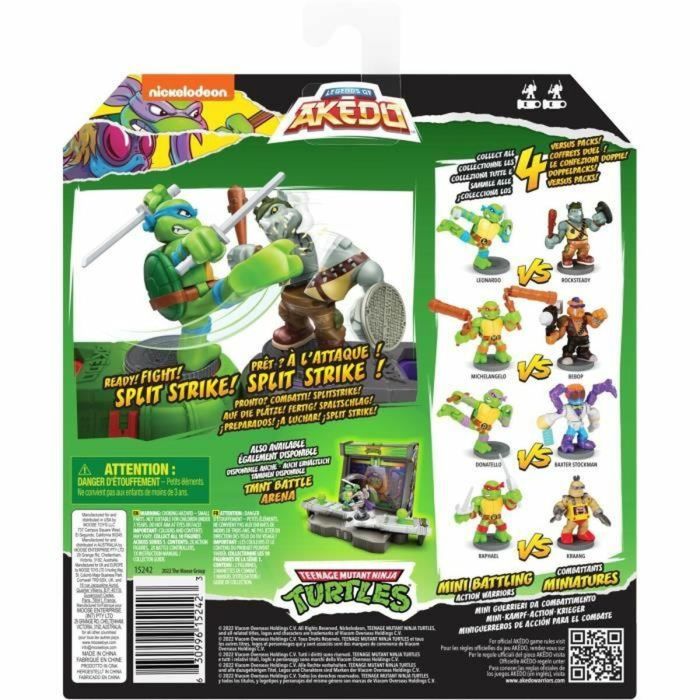 Figuras de combate Teenage Mutant Ninja Turtles Legends of Akedo: Donatello vs Baxter Stockman 1