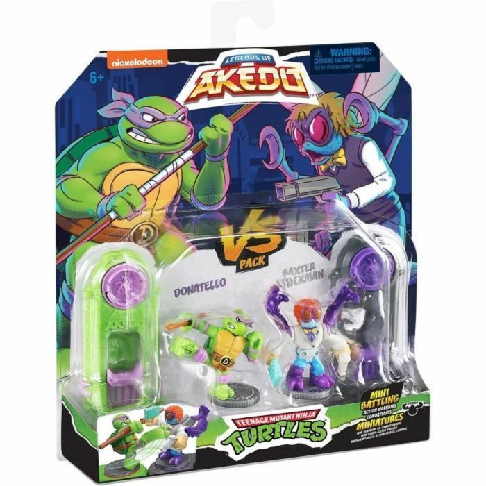 Figuras de combate Teenage Mutant Ninja Turtles Legends of Akedo: Donatello vs Baxter Stockman 4