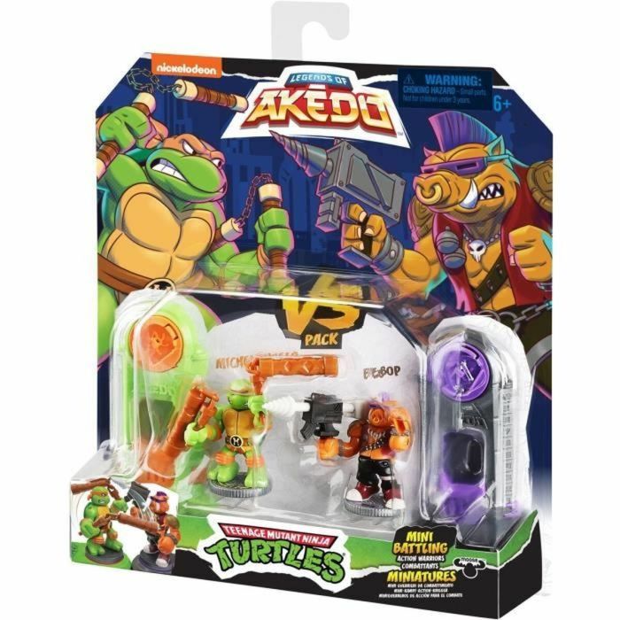 Figuras de combate Teenage Mutant Ninja Turtles Legends of Akedo: Michelangelo vs Evil Bepop 3