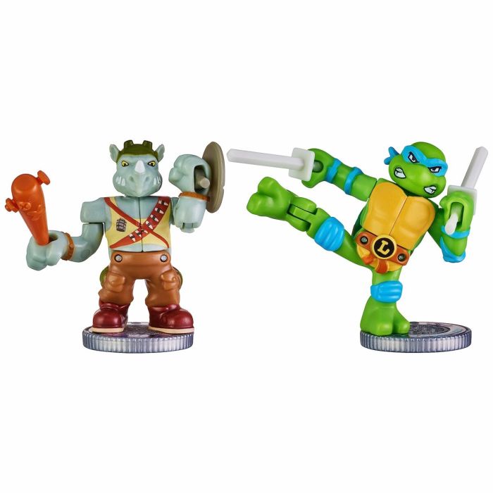 Figuras de combate Teenage Mutant Ninja Turtles Legends of Akedo: Leonardo vs Rocksteady 6