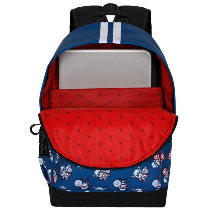 Mochila HS PLUS Brave Marvel Capitán América Azul 3