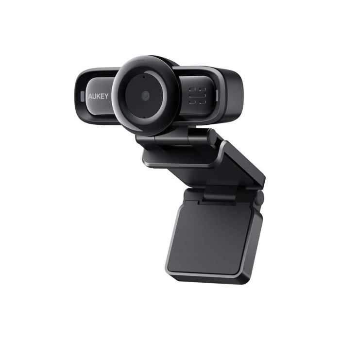 Aukey PC-LM3 Webcam Full HD 1080p con Autoenfoque, Sensor CMOS 1/3", Micrófono Dual y USB 2.0 en color Negro