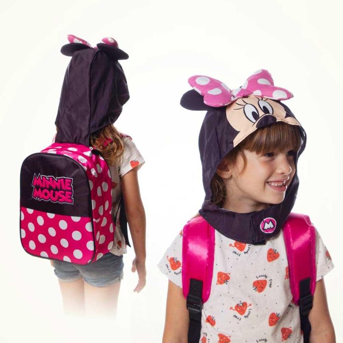 Mochila con Capucha Hood Clever Disney Minnie Mouse Negro 3