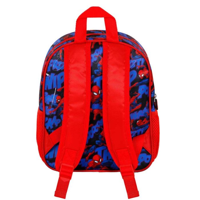 Mochila 3D Pequeña Mighty Marvel Spiderman Rojo 2