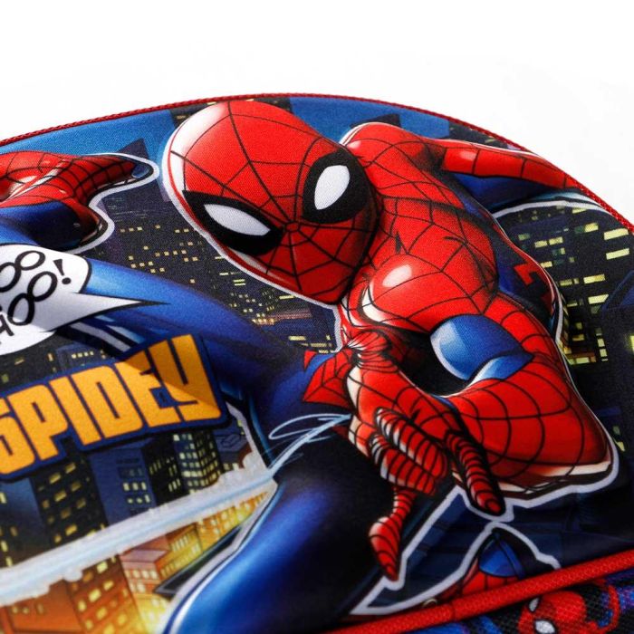 Bolsa Portamerienda 3D Mighty Marvel Spiderman Rojo 3