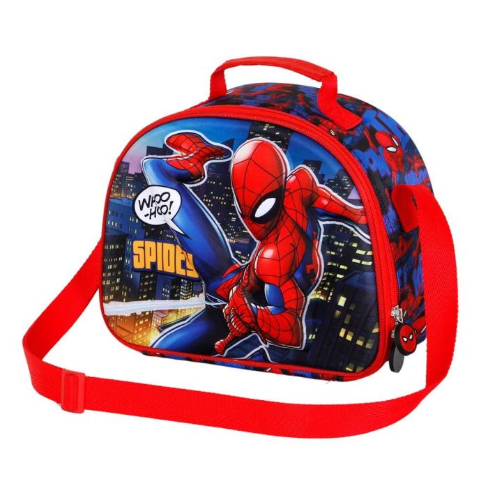 Bolsa Portamerienda 3D Mighty Marvel Spiderman Rojo