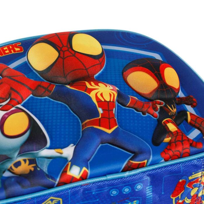 Bolsa Portamerienda 3D Spinners Marvel Spiderman Azul 3