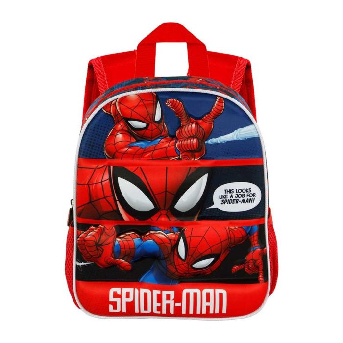 Mochila 3D Pequeña Stronger Marvel Spiderman Rojo 1