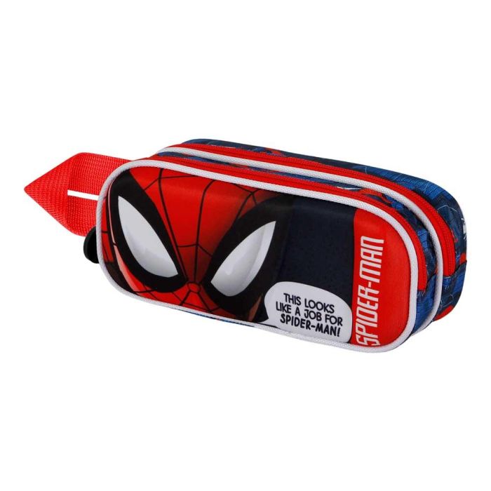 Estuche Portatodo 3D Doble Stronger Marvel Spiderman Rojo