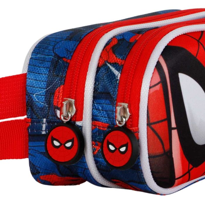 Estuche Portatodo 3D Doble Stronger Marvel Spiderman Rojo 3