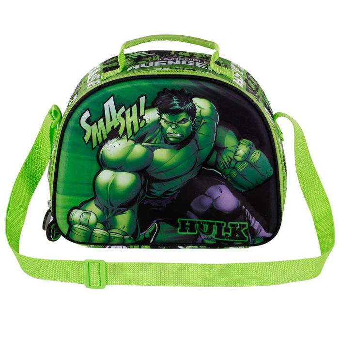 Bolsa Portamerienda 3D Superhuman Marvel Hulk Verde 1
