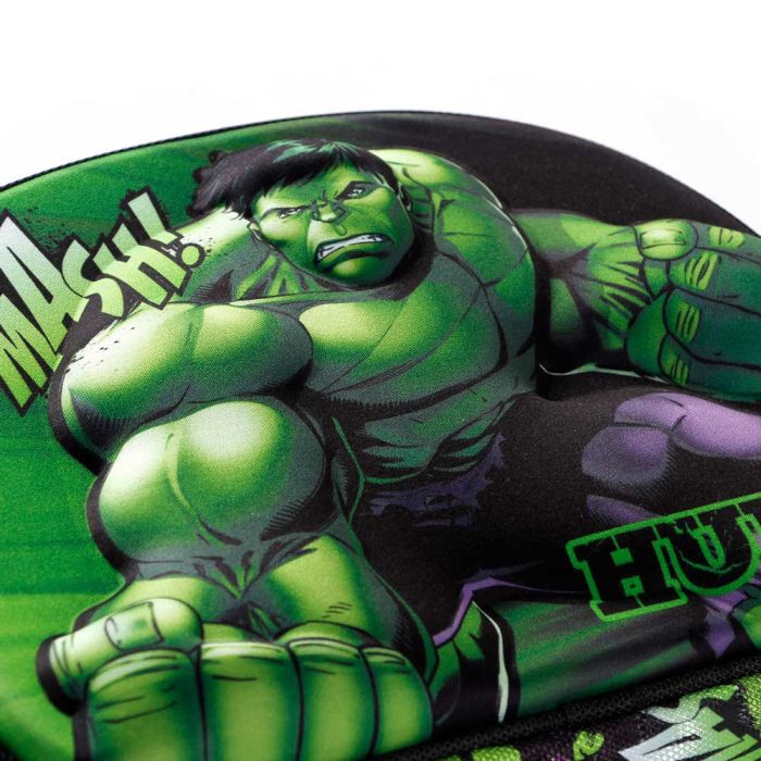 Bolsa Portamerienda 3D Superhuman Marvel Hulk Verde 3