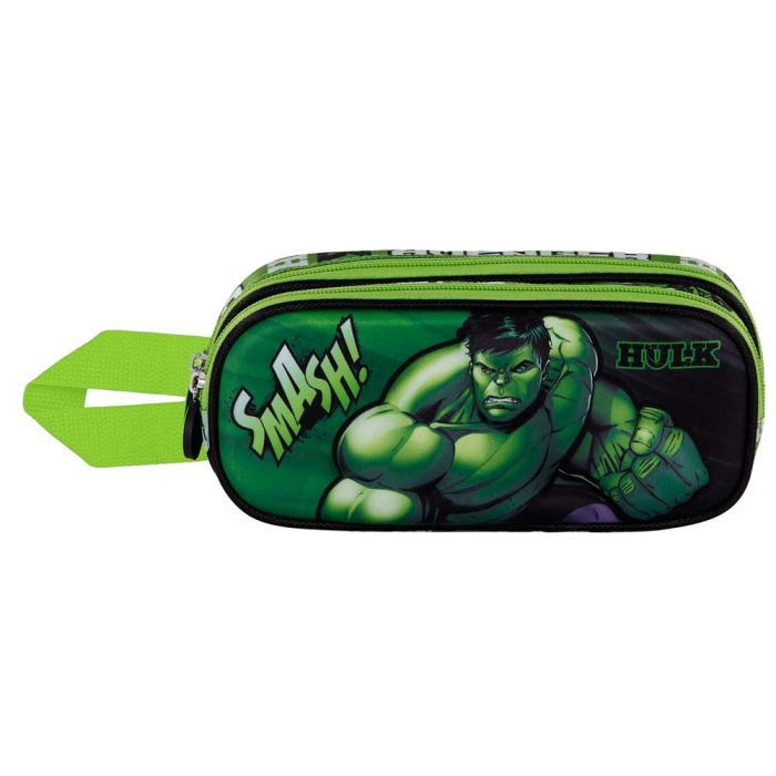 Estuche Portatodo 3D Doble Superhuman Marvel Hulk Verde 1