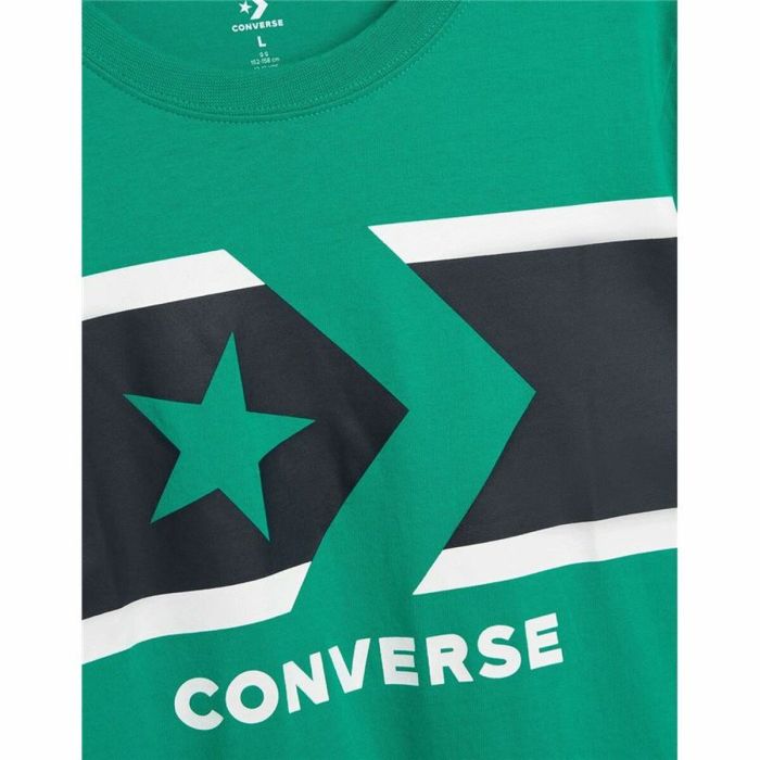 Camiseta de Manga Corta Infantil Converse Stripe Star Chevron  Verde 1