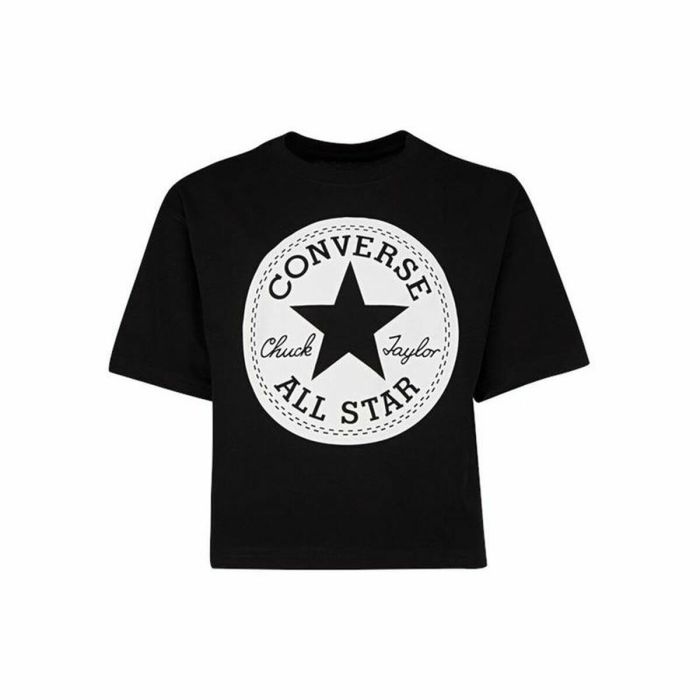 Camiseta de Manga Corta Signature Converse Chuck Patch Boxy Negro