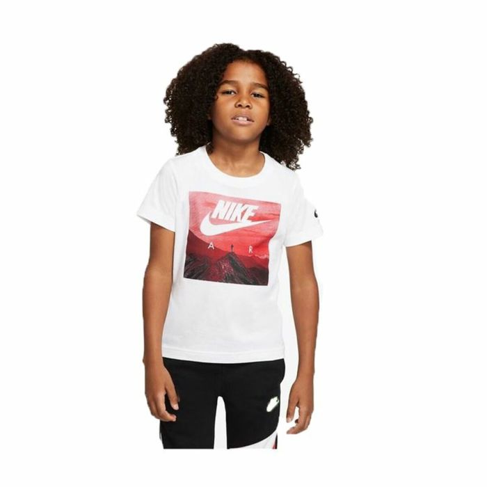 Camiseta de Manga Corta Infantil Nike Air View Blanco 2