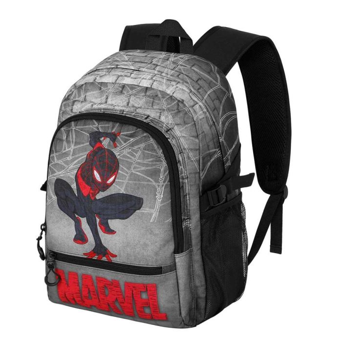 Mochila Fight FAN 2.2 Spin Marvel Spiderman Gris