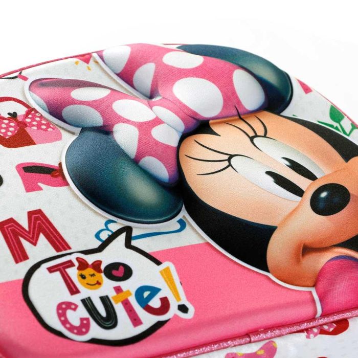 Bolsa Portamerienda 3D Too Cute Disney Minnie Mouse Rosa 3