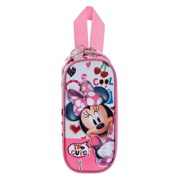 Estuche Portatodo 3D Doble Too Cute Disney Minnie Mouse Rosa 1